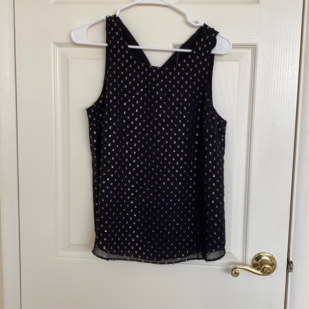 Black and gold J Crew top size xs